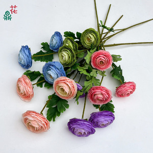 Fleurs artificielles en soie de lotus et de renoncule pour décorations de mariage, style moderne, respectueuses de l'environnement - Product Image 1