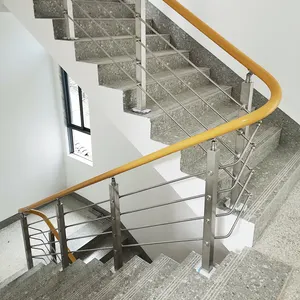 PVC-Rohr treppe Handlauf Edelstahl geländer Quadratische Säule Edelstahl barriere