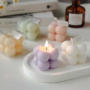 Velas Aromáticas Personalizadas de Cera de Soja en Forma de Cubo de Burbujas, para Decoración del Hogar, Bodas, Fiestas, Velas Perfumadas Hechas a Mano - Product Image 6