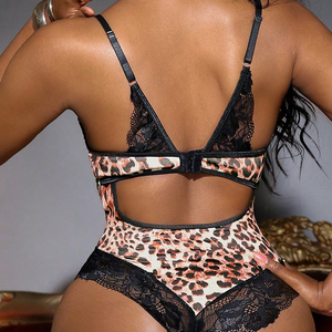 Nuova Lingerie Sexy da Donna 2026, Body in Pizzo Leopardato, Intimo Seducente - Product Image 3