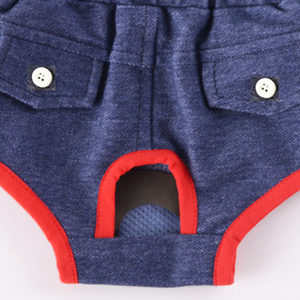 Perro de mascota gato fisiológicos perro gatito ropa interior pantalones de <span class=keywords><strong>pañales</strong></span> de diseño correa para apretar sanitaria bragas para cachorro - Product Image 3