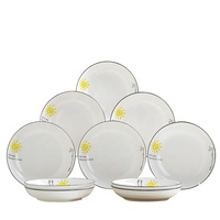 Service de vaisselle en céramique, assiettes et bols ronds, vaisselle moderne minimaliste pour la salle à manger à domicile