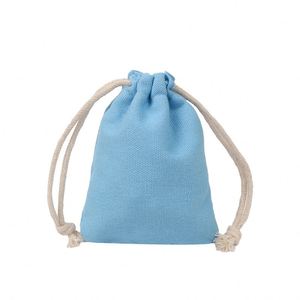 Eco-Friendly Recycled Organic Cotton Drawstring Pouch Bags Custom Logo Reusable Packaging for Jewelry <b>Watches</b> Dust Bag - Product Image 3