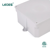 Boîte de jonction étanche en PVC LEDES pour extérieur, boîtier de câblage électrique homologué ETL, boîte de câblage étanche en plastique