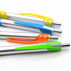 Stylo bille promotionnel multicolore personnalisé avec logo, en plastique 1,0 mm, style européen et américain, cadeau pour étudiants, bureau et entreprise - Product Image 2