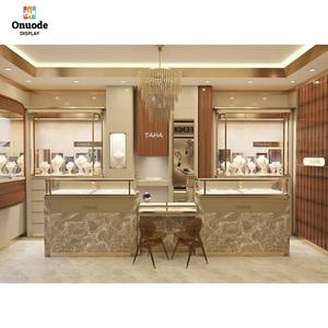 Luxury <b>LED</b> Glass Jewelry Display Showcase | Customizable Commercial-Grade Jewelry Shop Cabinet | Eco-Friendly Full Project - Product Image 3