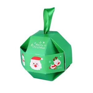 OEM Small Santa Reindeer Chocolate Storage Paper Packaging Box Luxury Christmas Exchange Gift Boxes Wedding Candy Wrapping Box