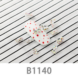 Aksesoris Perhiasan Kuku Gaya Grosir 3D Logam Paduan Emas Zirkon Mewah Hiasan Kuku dalam Jumlah Besar Berlian Imitasi untuk Seni Kuku CC - Product Image 5