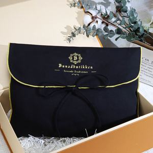 OEM Enveloppe en sergé de coton imprimé de logo naturel personnalisée <span class=keywords><strong>pochette</strong></span> d'emballage pour vêtements de voyage enveloppe en coton sac à poussière pour cadeau de bijoux - Product Image 3
