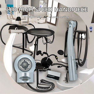 Turbine à air en acier chirurgical créative, raccord rapide, pièce à main dentaire à grande vitesse, fibre optique LED, certifiée CE, classe II, modèle E5 - Product Image 2