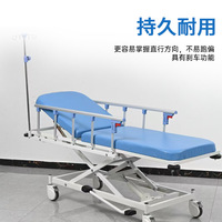 Lit médical manuel Zetai Wanjia ZE-ZYC, hauteur réglable, pour le transport de patients, usage hospitalier, urgences et ambulatoire