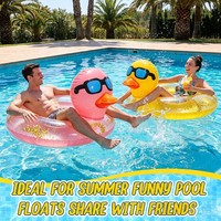 Bouée de natation gonflable de luxe YaBin en forme de canard anti-retournement pour adultes et enfants, flotteur de piscine en PVC, jouets aquatiques d'été pour la plage