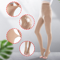 Collants de compression respirants pour femmes à bout ouvert 20-30 mmHg de qualité médicale pour le soulagement des varices, des œdèmes et des gonflements