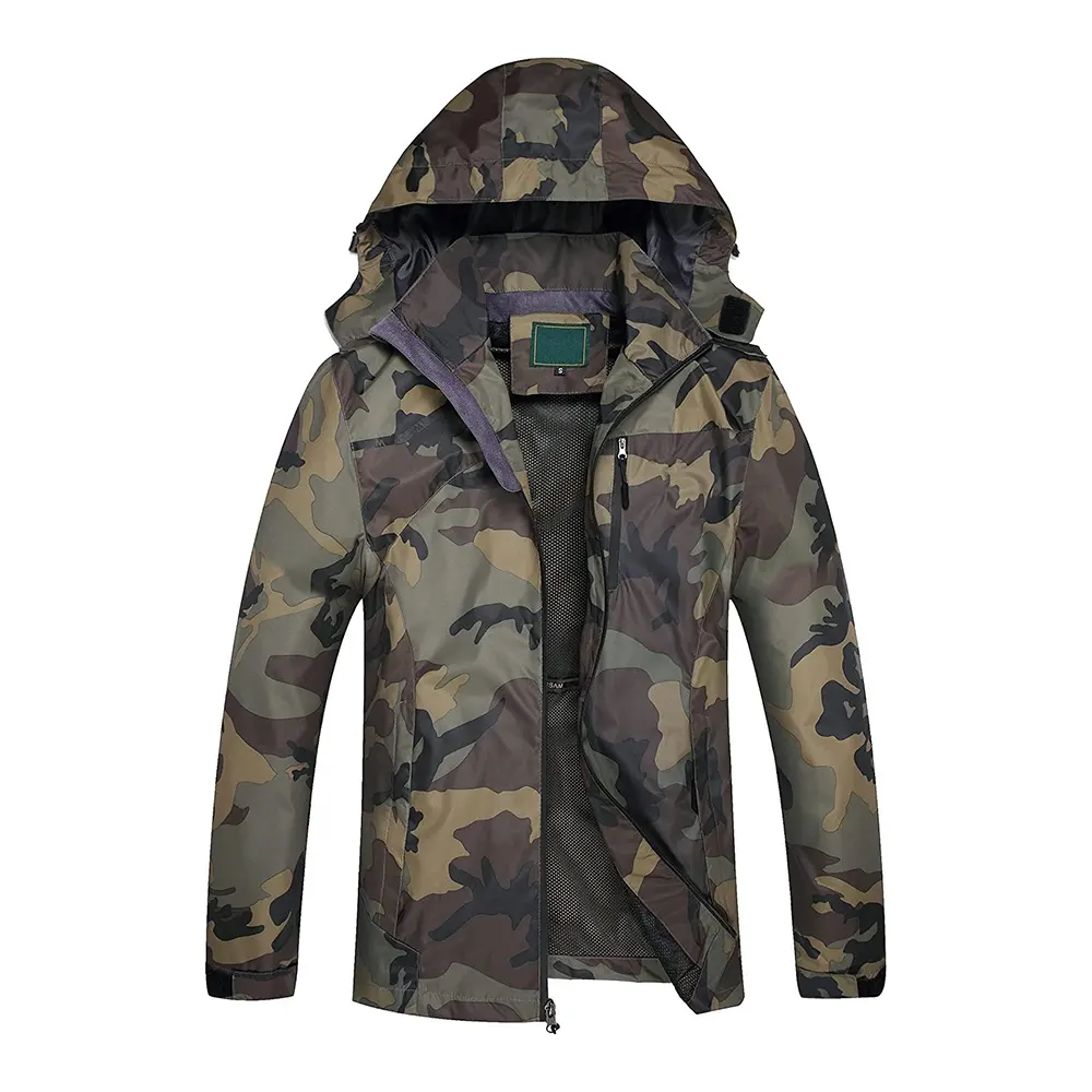 Giacca a vento impermeabile OEM tuta da uomo giacca sportiva da trekking giacca da esterno giacca softshell per uomo