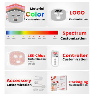 Yeni gelenler trend güzellik ekipmanları silikon maske 3 in 1 LED yüz maskesi cilt bakımı için kırmızı ışık tedavisi yüz maskesi - Product Image 6