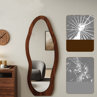 Miroir en bois Alien Wholesale, décoration de salon, design personnalisé, miroir de sol pour chambre à coucher, miroir de corps entier pour magasin de vêtements