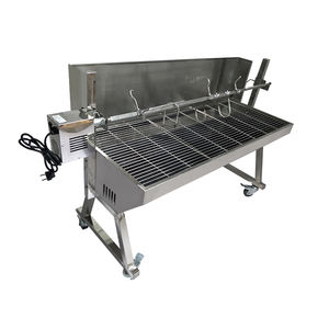 Vente en gros fabricants personnalisés pour l'extérieur Chariot à charbon rotatif à grande échelle en acier inoxydable pour <span class=keywords><strong>barbecue</strong></span>, cuisine, hauteur réglable - Product Image 5
