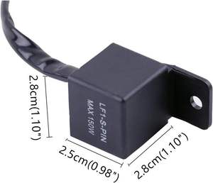 Relais clignotant étanche à 2 broches pour motos Kawasaki Suzuki, clignotant LED 12V universel Plug-and-Play - Product Image 5