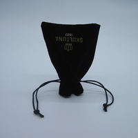 Sac de poche à cordon en velours de haute qualité pour colliers de pierres précieuses montres anneaux de lunettes-stockage recyclable impression de Logo personnalisé