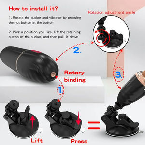 Vibratore <span class=keywords><strong>Dildo</strong></span> Realistico a Spinta Automatica con Impugnatura e Ventosa Riscaldante Macchina del Sesso Telescopica Vibrante per Donna - Product Image 5