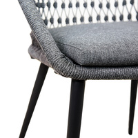 Siège et dossier de salle à manger avec cadre en aluminium, chaise de maison et d'extérieur, nouveau Design moderne,