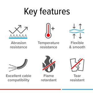 เทปพันสายไฟ <span class=keywords><strong>Tesa</strong></span> <span class=keywords><strong>51036</strong></span> PV01 PET Cloth Harness Tape - ปราศจากฮาโลเจน, ทนไฟ, 150 ℃   ทนทาน สำหรับห้องเครื่องยนต์ยานยนต์ - Product Image 3