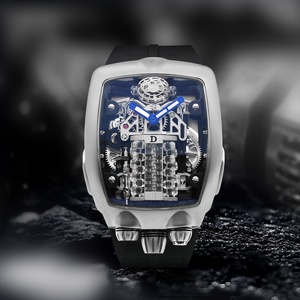 Custom Special Design Luxury Men's <b>Automatic</b> <b>Skeleton</b> Mechanical <b>Watch</b> High Grade Silicone Band Stainless Steel Square Case - Product Image 6