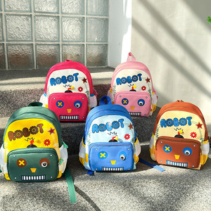 Sac à dos personnalisé pour enfants de maternelle, sac à dos mignon de dessin animé en forme de robot pour garçons et filles, sac à dos pour enfants - Product Image 1