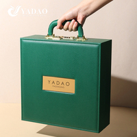 YADAO Étui à bijoux en cuir PU de haute qualité avec poignée, boîte à bijoux avec code, logo personnalisé, portable, pour les voyages