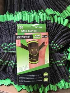 Penyangga lengan lutut pria dan wanita, tali dapat diatur 3D tenun kompresi, pendukung keamanan kebugaran luar ruangan - Product Image 6