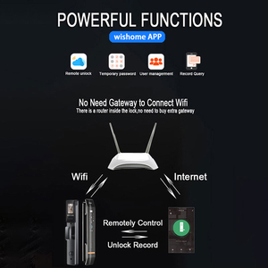 Xsdts K9-W wishome 3D sinh trắc học thông minh khóa cửa an ninh khuôn mặt nhận dạng vân tay mật khẩu kỹ thuật số IC thẻ App mở khóa - Product Image 2