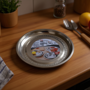 Mnj Stainless Steel Round Tray 40Cm 6Pcs Storage Trays - Product Image 2