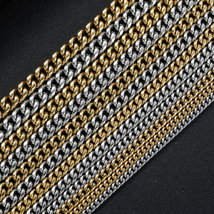 Haute qualité en acier inoxydable Miami chaîne cubaine collier à la mode hommes charme bijoux cadeau pour petits amis fête présente - Product Image 4