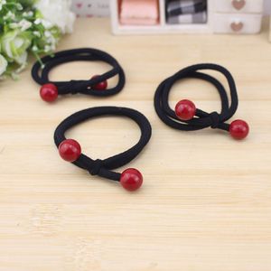 Grande élastique à cheveux en forme de haricot rouge 25 cm, haute élasticité, accessoire décontracté en résine plastique - Product Image 1