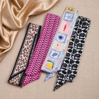 Écharpe carrée en soie à motifs multiples, impression numérique, design personnalisé d'usine, avec logo personnalisé, formelle, pour une utilisation en extérieur en toutes saisons