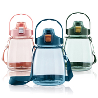 Bouteille d'eau en plastique pour enfants de 1200 ml avec paille, bouteille d'eau pour enfants d'école
