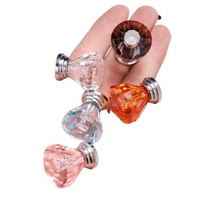 1Pcs New <strong>Diamond</strong> Shape Design Crystal Glass <strong>Knobs</strong> Cupboard Drawer Pull Kitchen <strong>Cabinet</strong> Door Wardrobe Handles Hardware Furniture - Product Image 4