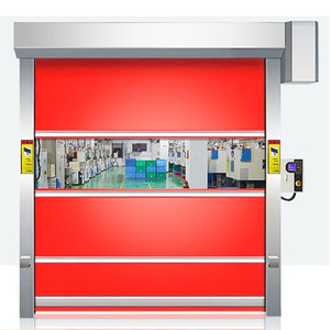 Portes verticales à enroulement rapide haut de gamme en acier inoxydable automatiques et étanches en PVC pour usines/boutiques - Product Image 5