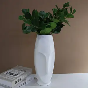 Nordic Ceramic Vaze Home Decor Hochwertige hohe weiße Nordicos Jarrones Moderne kreative Boho abstrakte Gesichts vase