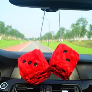 Cute and Safe fuzzy plush dice keychain, Perfect for Gifting 