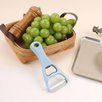 Outil de cuisine multifonction en acier inoxydable, éplucheur et coupe-légumes 2 en 1, éplucheur de fruits et légumes et ouvre-bouteille, vente en gros