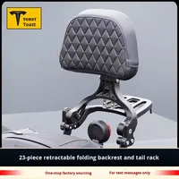 Sissy bar pliable pour moto, support lombaire pour passager avec porte-bagages en alliage d'aluminium pour cruiser 250cc
