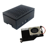 Casing pelindung Raspberry Pi generasi ke-5 ABS perumahan Raspberry Pi5 5B kompatibel dengan kipas pendingin PWM