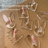 Support de présentation en acrylique transparent pour la pratique des étudiants en nail art, support pour faux ongles, vente en gros d'autres fournitures pour ongles