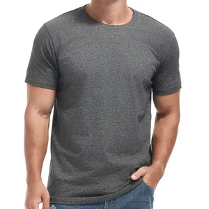 T-Shirt pakaian kasual personalisasi 100% katun pabrik pasokan langsung desain bergaya dalam stok kustom Label pribadi kaos O-Neck