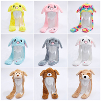 Oreilles de point de dessin animé de chapeau de lapin mobile créatif jouets en peluche d'animaux drôles