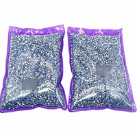 Strass plats fuchsia noir, cristaux vibrants en verre pour nail art, fabrication de bijoux, décoration artisanale DIY professionnelle