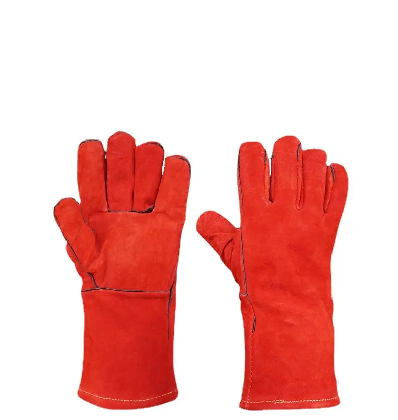 High Quality Professional Custom Protection General Purpose Thermal Cow Split Leather Welding Gloves Man Safety Work Gloves