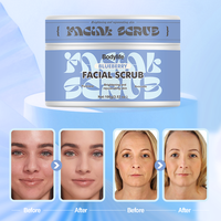 Scrub Wajah Pembersih Mendalam Berlabel Pribadi dengan Ekstrak Blueberry, Purslane, dan Alpukat untuk Perawatan Kulit Pria dan Wanita