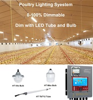 Tube lumineux LED étanche sans scintillement, à intensité variable, spectre complet, pour poulets de chair, lumière LED pour élevage de poulets